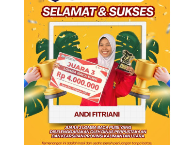 Kuning dan Putih Modern Ucapan Selamat dan Sukses Juara Lomba Instagram Post